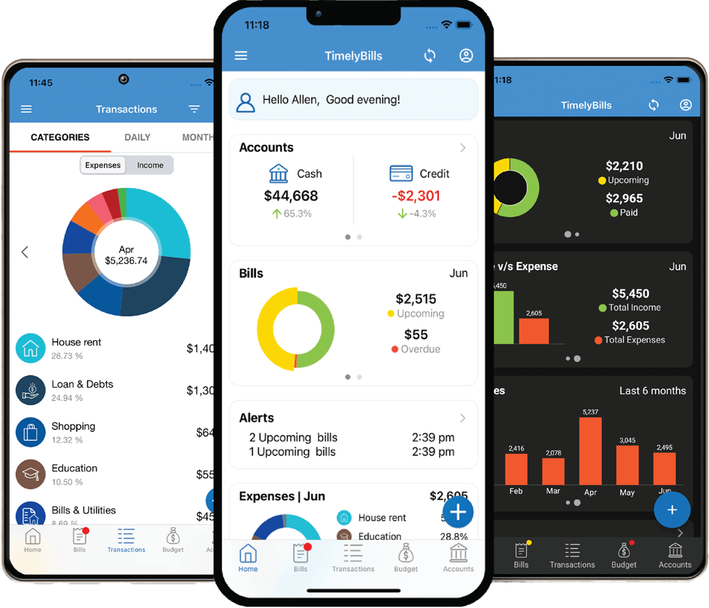 TimelyBills: Budget Planner, Organizer & Bills Reminder app